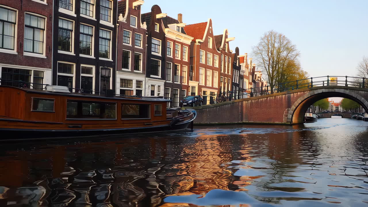 Canal Scene in Amsterdam