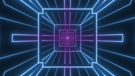 neon glowing light tunnel