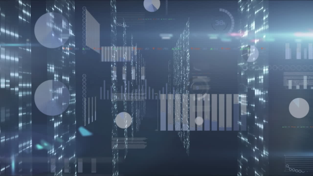 animación de las estadísticas y procesamiento de datos a través de servidores informáticos