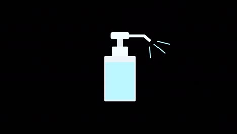 simple and cute infection control motion graphics on black background