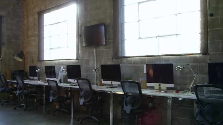 Empty Interior Of Modern Design Office Shot On R3D