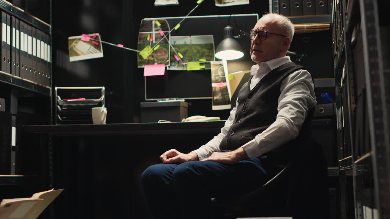 Detectives working on a case in the office