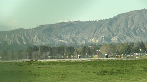 small propellor plane landing at van nuys airport