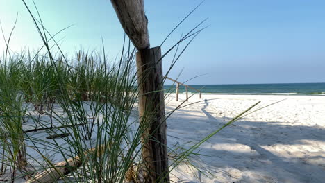 pleasant breeze blowing osetnik white sand beach poland