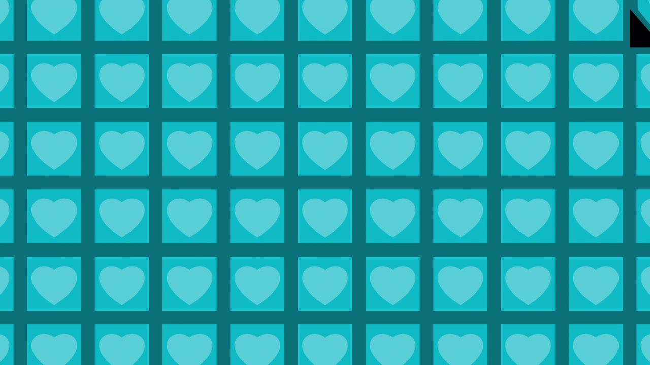 Teal Heart Pattern