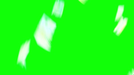 euro bills falling for lottery winner or economic success 4k green screen chroma key footage set.