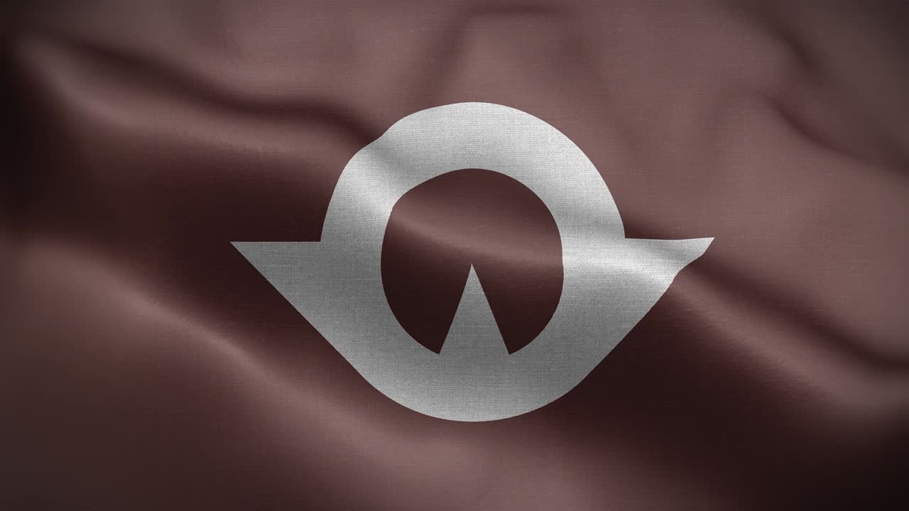 yamaguchi präfektur japan flagge schleife hintergrund 4k