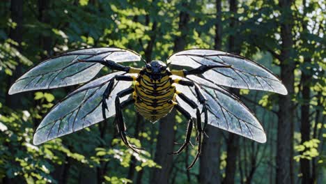 Fantasy Flying Beetle in Forest