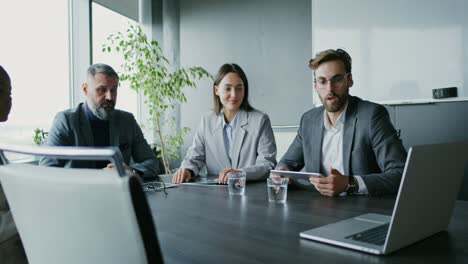 business meeting in conference room