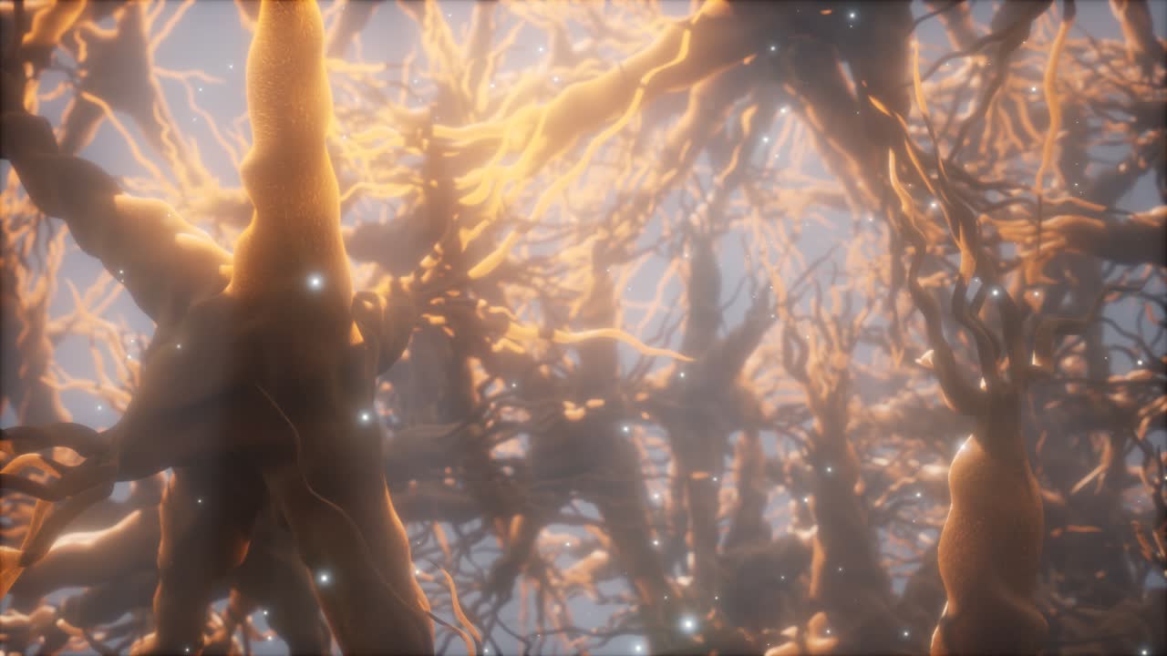 뇌 안의 신경 세포 네트워크를 통해 여행합니다.