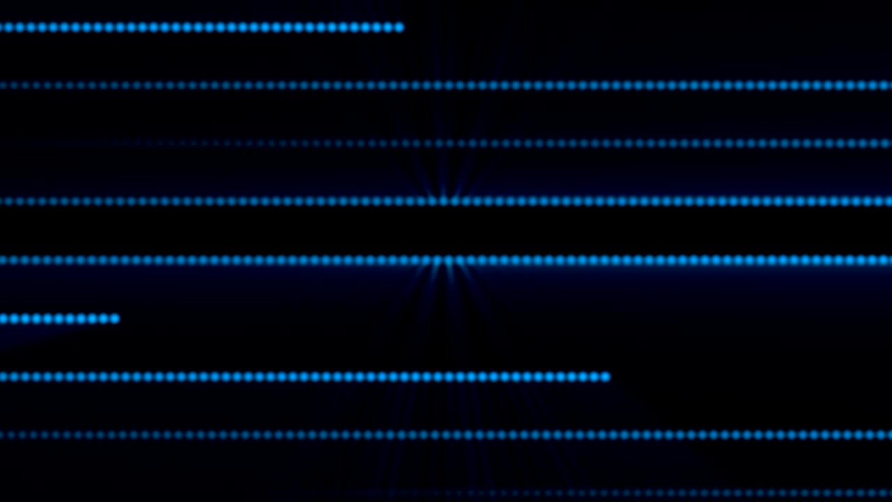추상적인 파란색 형태가 화면을 가로질러 어지고 흐릿해집니다.