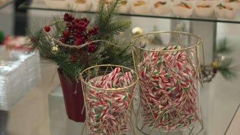 christmas candy canes and decorations