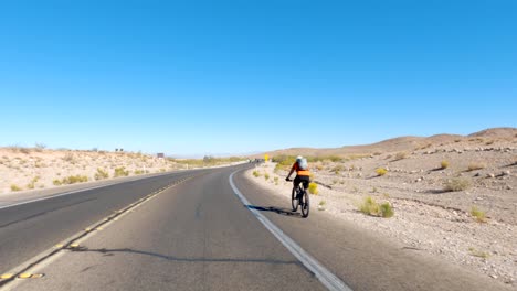 bike on a desert road