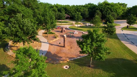 Aerial-footage-of-Post-Oak-Park-in-Flowermound-Texas