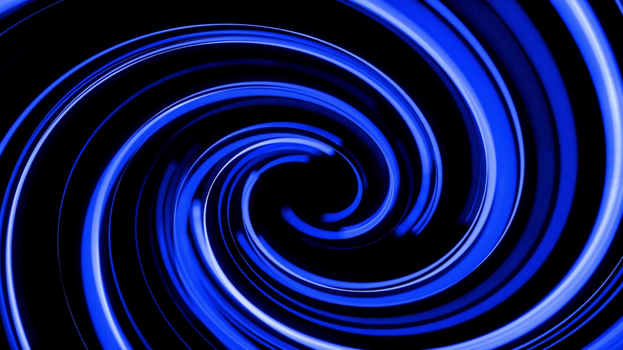 Motion design bg of flow particles shaping lines, helix and abstract structures. Blue lines swirling in spiral fly along swirling path. 3d render stylish creative abstract background in 4k.