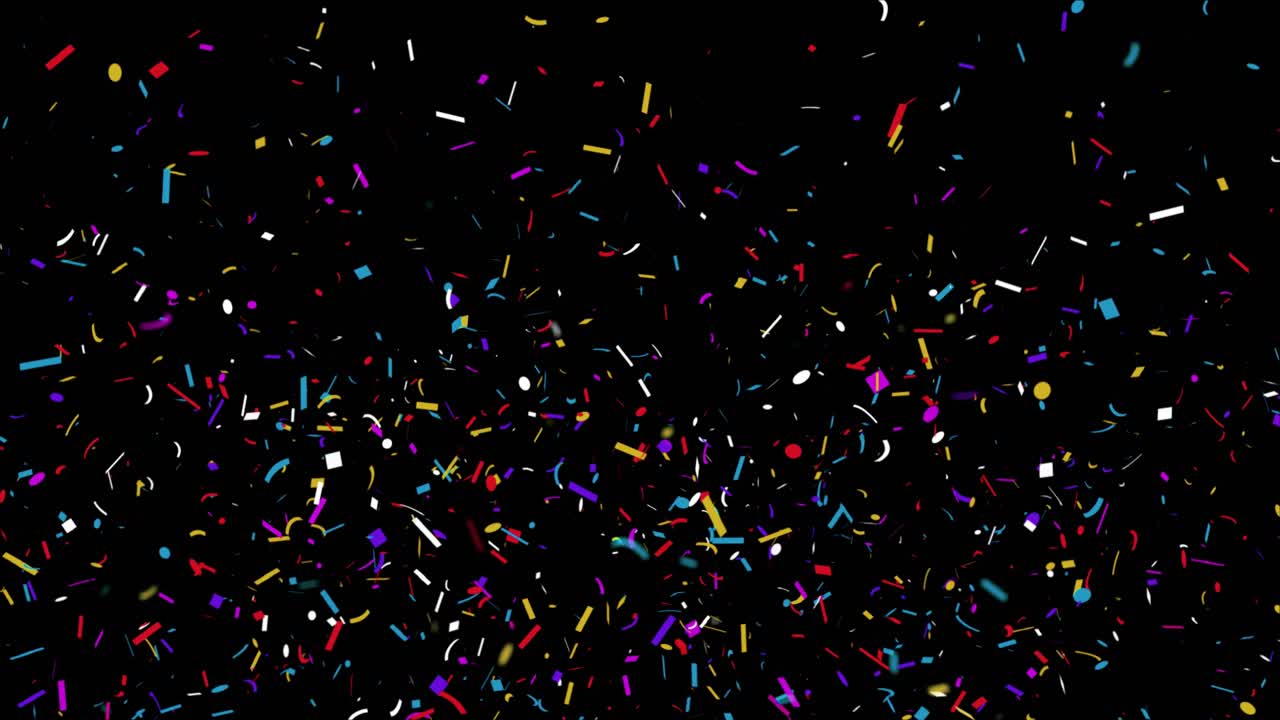 animación brillantes coloridos confeti popper caída partículas de explosión animación de bucle 4k sobre el verde