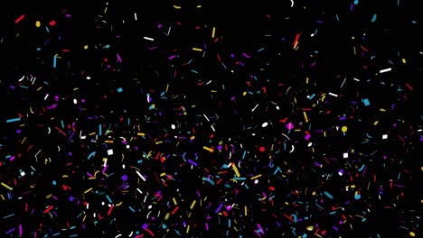 animation colorful glitter confetti falling popper explosion particles 4k loop animation over green