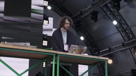 dj performing on stage