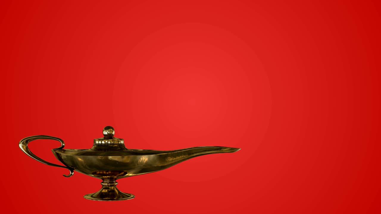 마법의 램프는 마법의 연기를 불어넣습니다.