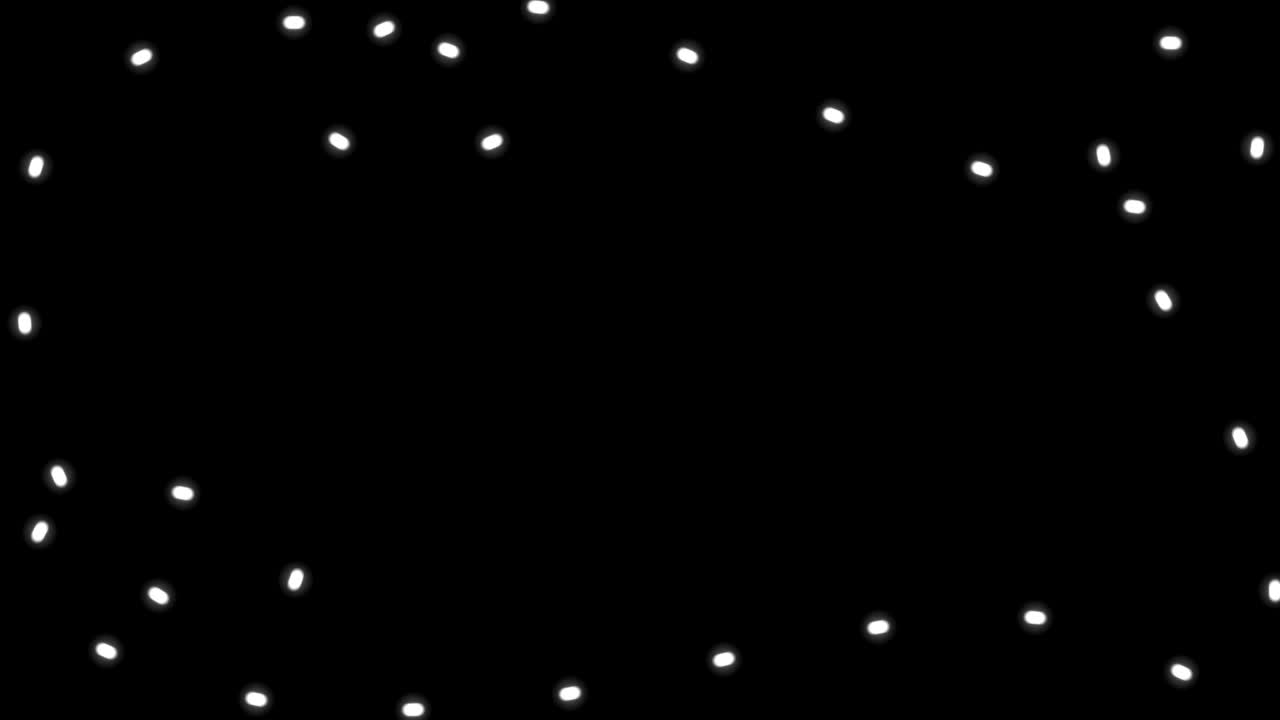 luces navideñas parpadeantes sobre un fondo negro. representación 3d