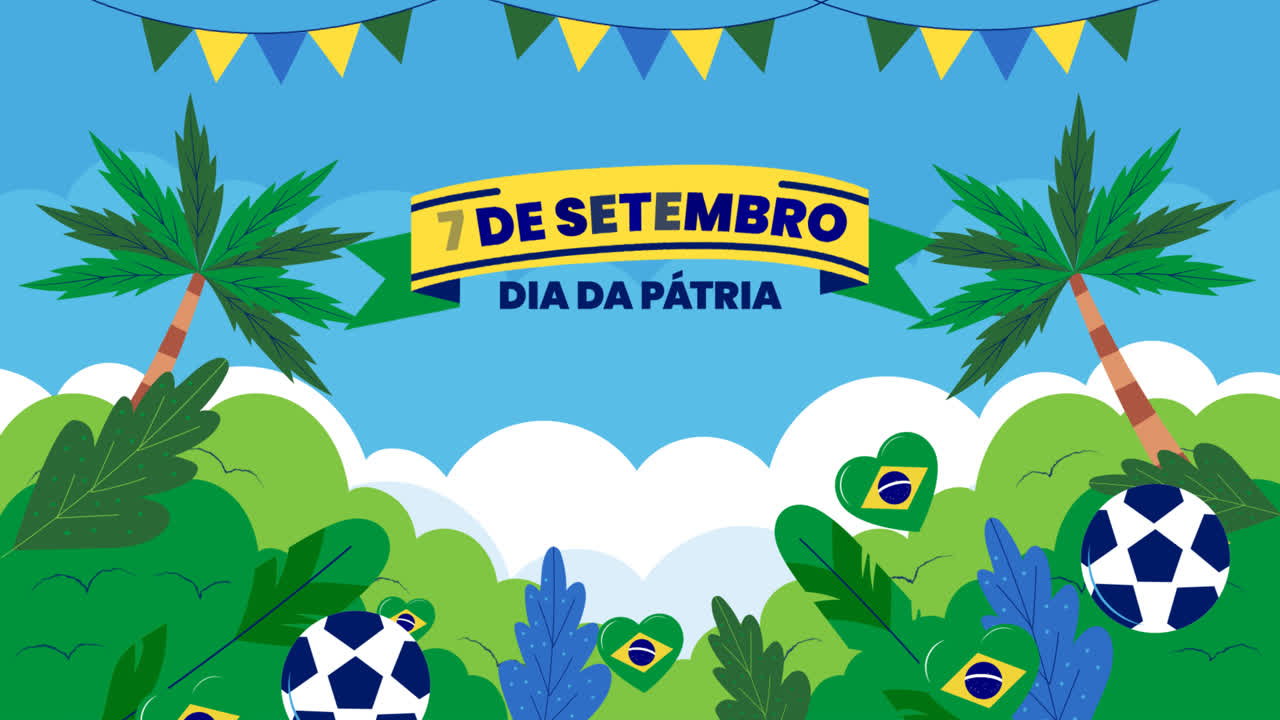 una animación del fondo del piso 7 de septiembre