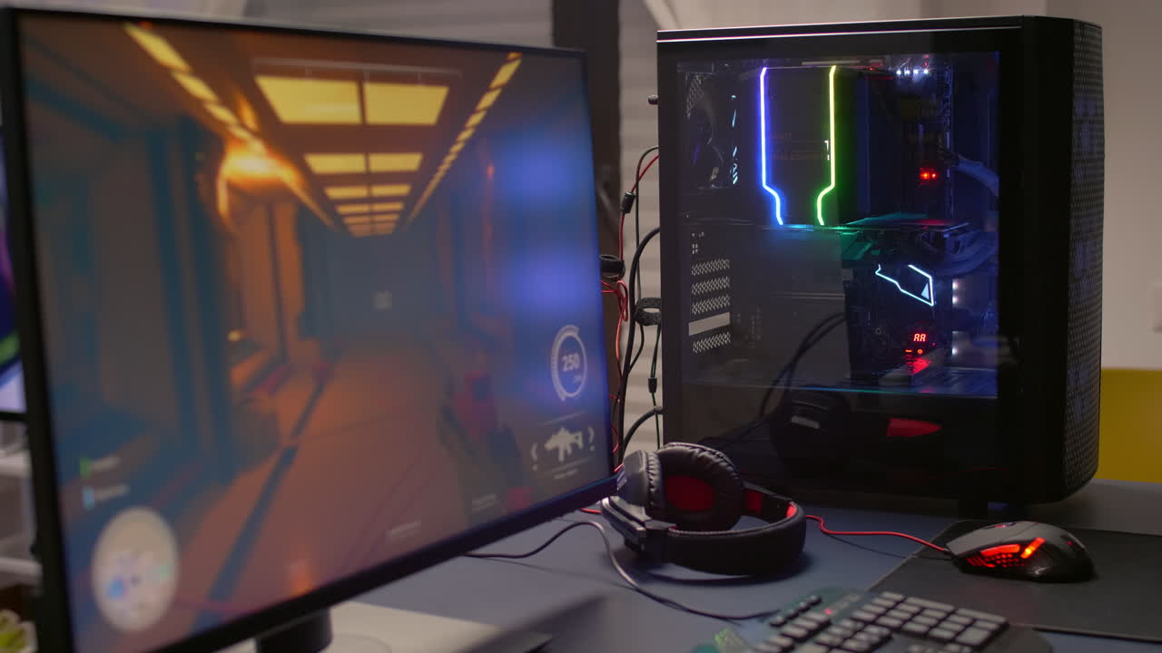 Close-up of professional monitor