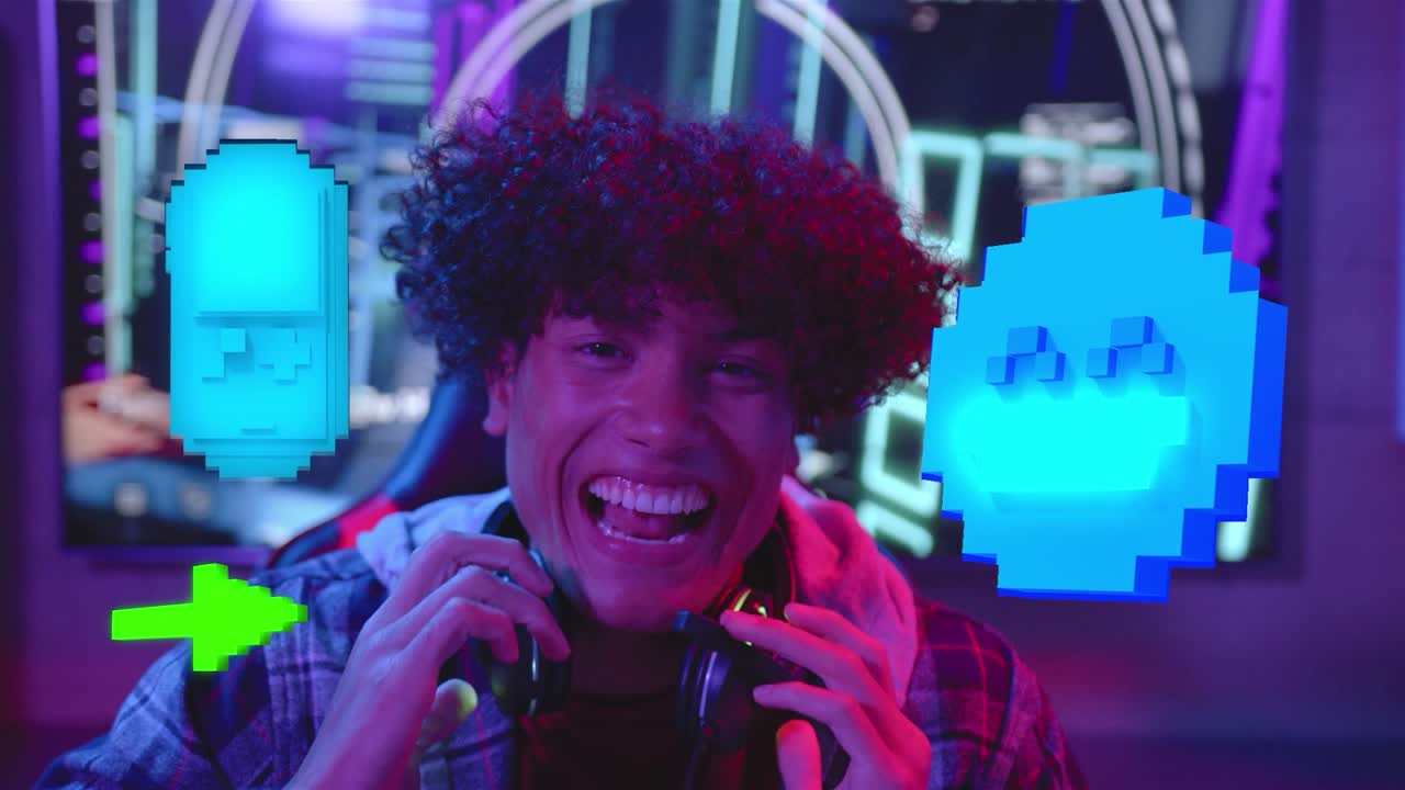 gamer som spiller videospill