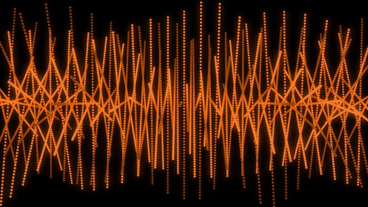 Orange color Dot Shape Pattern animation motion graphics