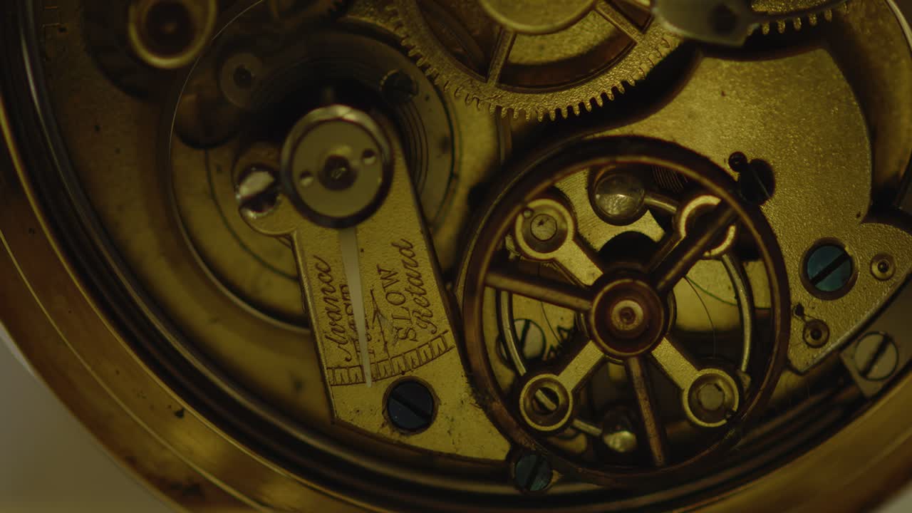 Dials spins on a clock