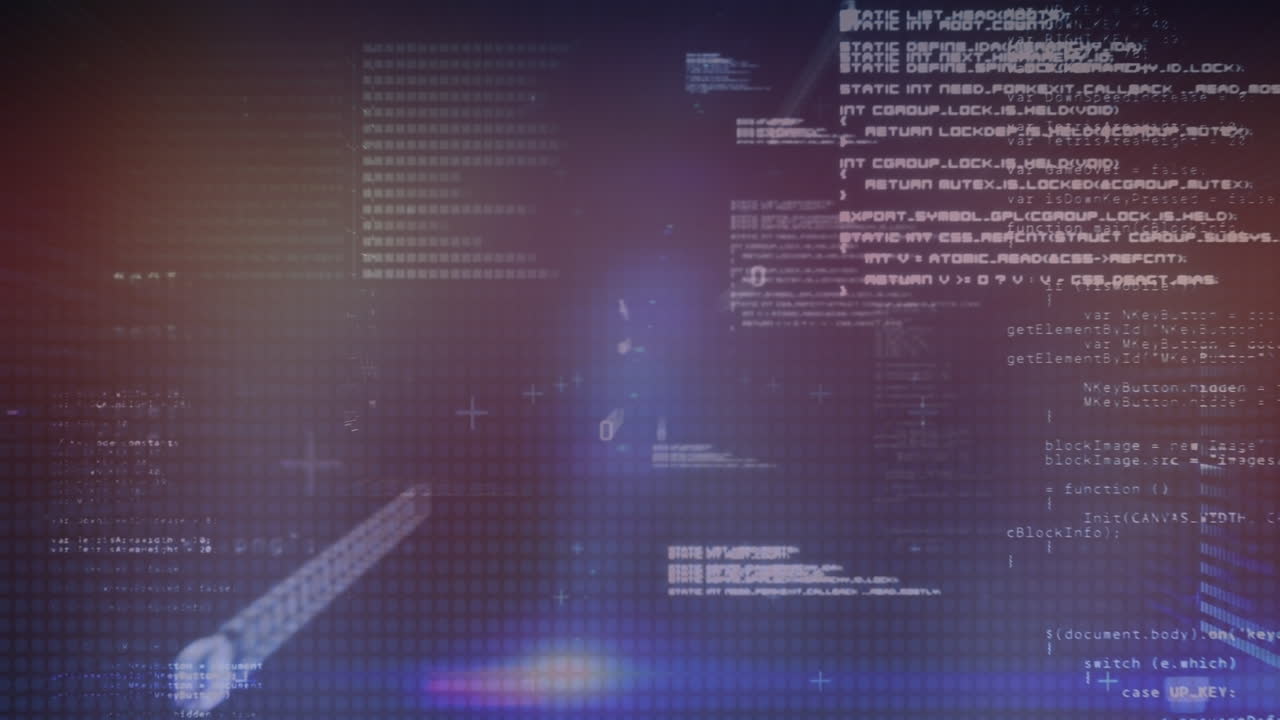 animación del procesamiento de datos sobre rastros de luz sobre fondo negro