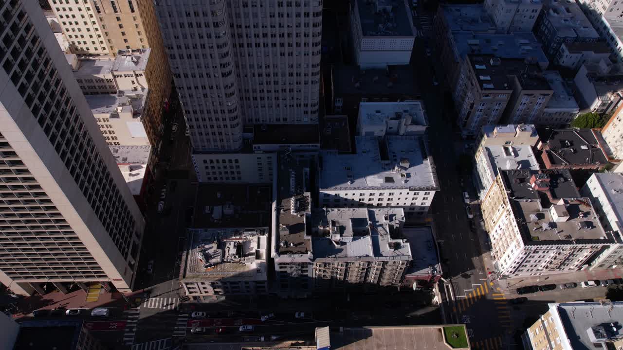 San Francisco CA EUA, Vista Aérea Reveladora de Drone dos Distritos Ocidentais a partir do Centro, Ruas e Edifícios