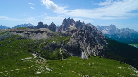 national nature park tre cime in the dolomites alps. beautiful nature of italy.