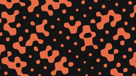 leopard inspired pattern with black circles on orange background