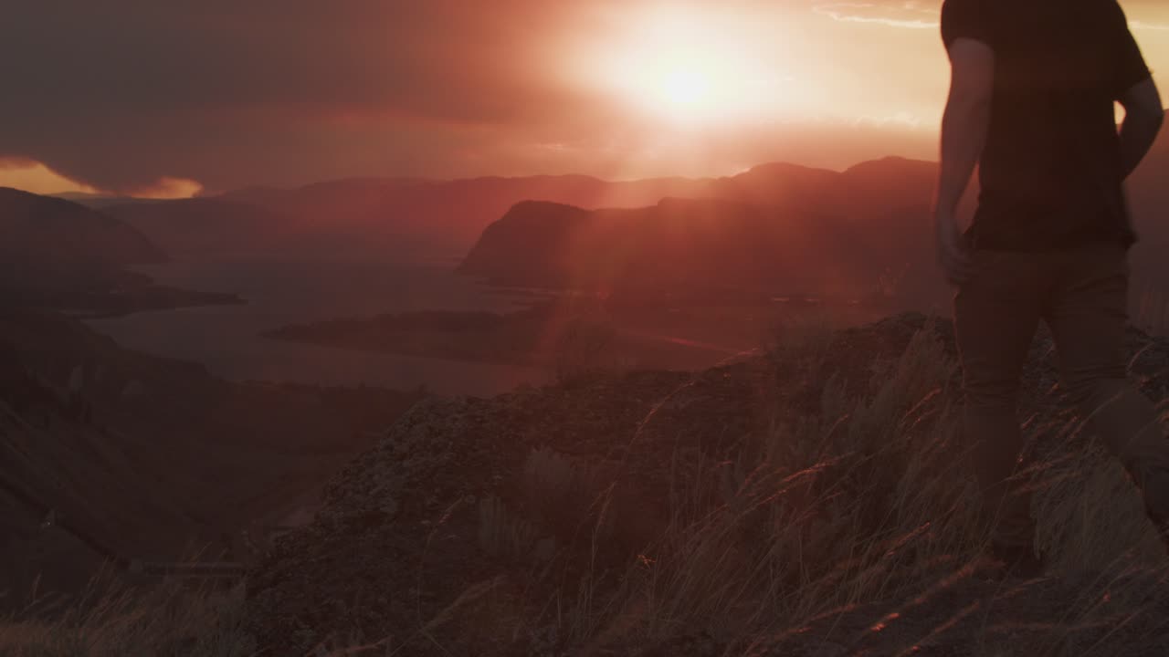 smokey solnedgang i kamloops b