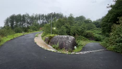 the road has made a 360-degree turn into the mountains.