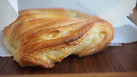 close-up of a baked pastry