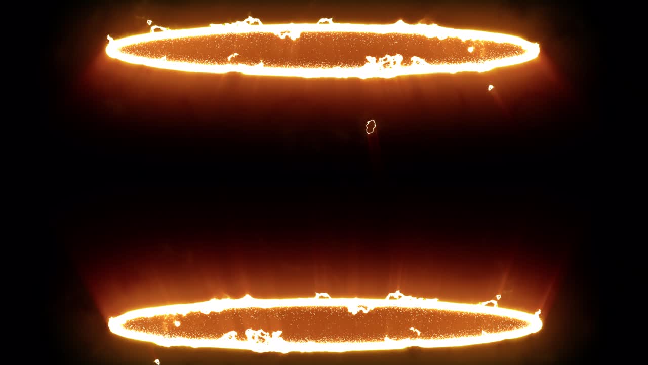 추상적인 빠른 전력 검은 바탕에 은 에너지 원, 판타지 화재 포털 문 또는 미래의 텔레포트, 3d 애니메이션, 흐르는 빛, 불꽃 구, 둥근 모양의 빛 요소.