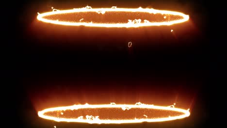 abstract fast power red energy circle on black background. fantasy fire portal door or futuristic teleport. 3d animation. flowing shine flame hole. round shape light element.