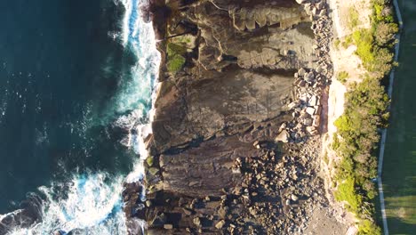 drone aerial shot of coastline rocks pacific ocean near the skillion terrigal tourism central coast new south wales australia 3840x2160 4k