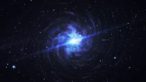 Galaxia-Espiral-Gira-Y-Se-Mueve-En-El-Universo