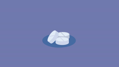 pastillas blancas drogas animación médica