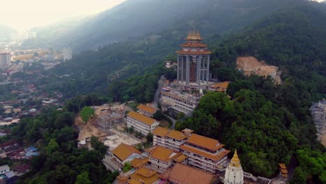 aerial view of kek lok si temple in penang, malaysia