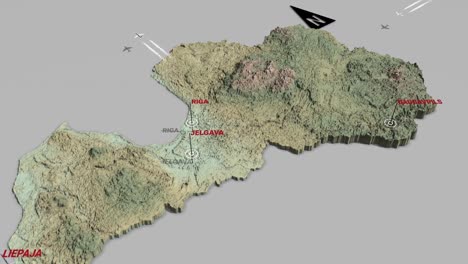 3d terrain map latvia