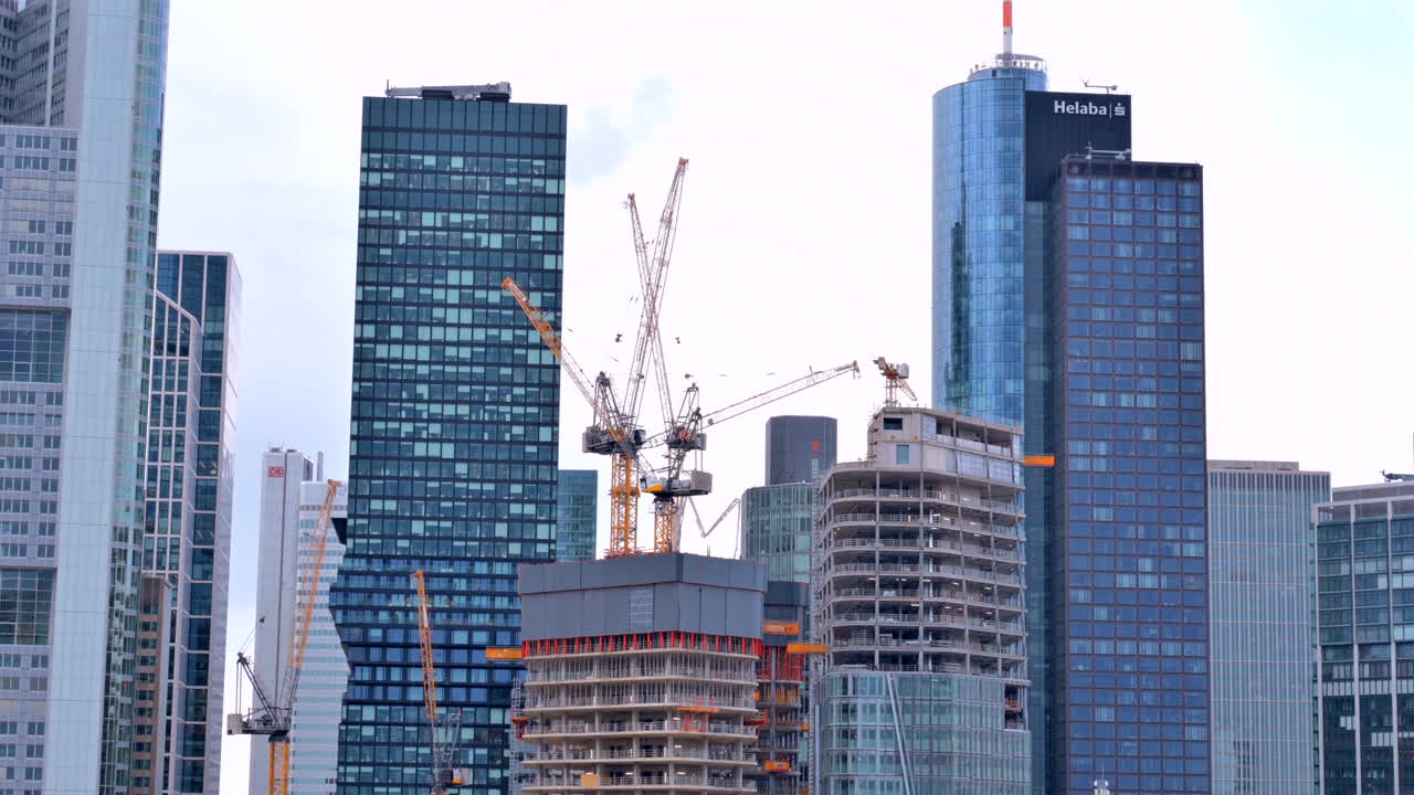 Frankfurt, Germany - November 13, 2022: View of the Four Frankfurt skyscraper project in the city