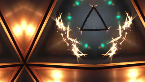 geometric kaleidoscope animated pattern
