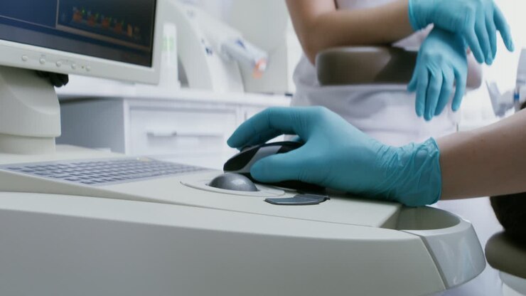Medicinsk fagperson betjener ultralydsmaskine