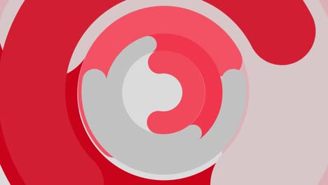 radial shape background red