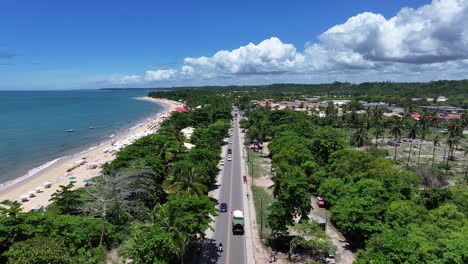 Küstenstraße-In-Porto-Seguro,-Bahia,-Brasilien