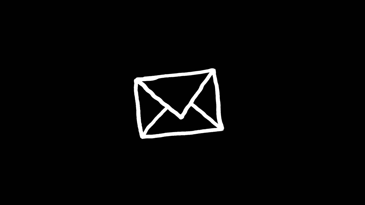 Handgezeichnete, wackelnde Briefumschlag-Symbol-Animation.