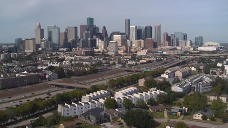 Vista-De-Drones-Del-Centro-De-Houston,-Texas